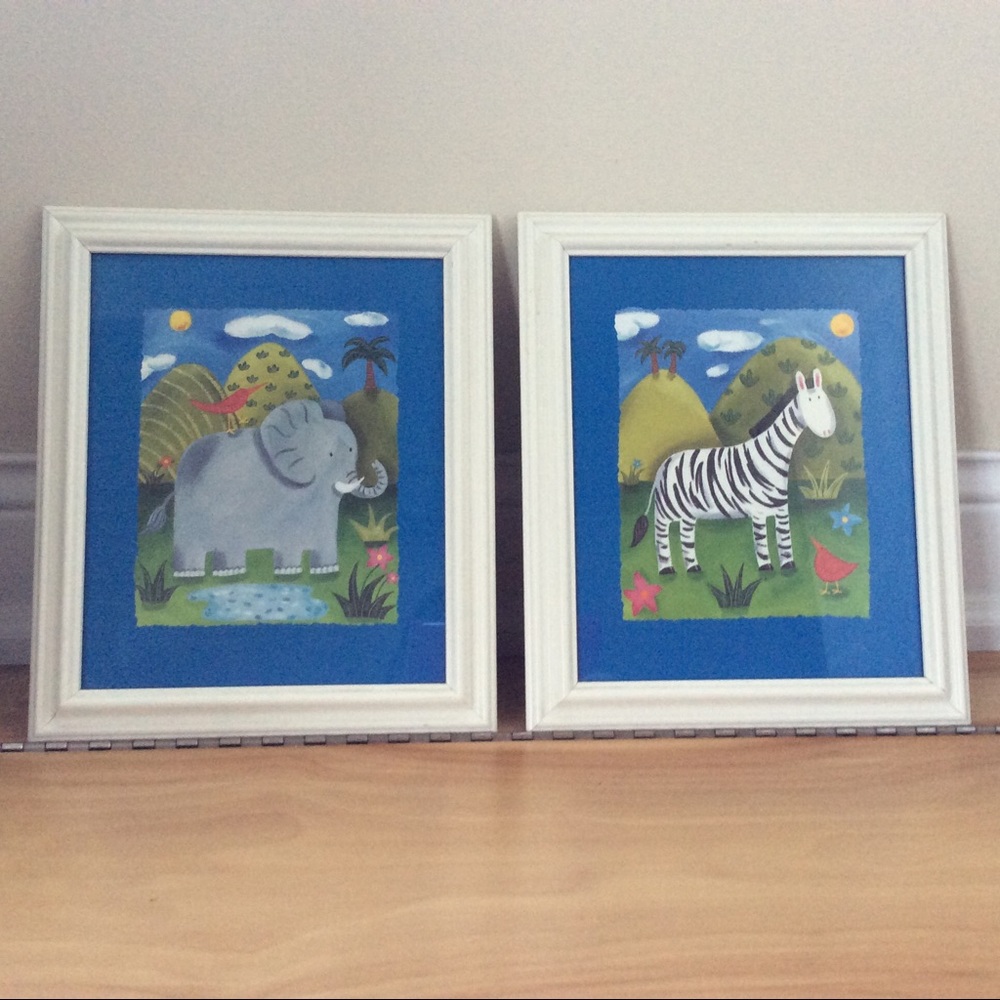 Two framed prints From the series Sophies jungle